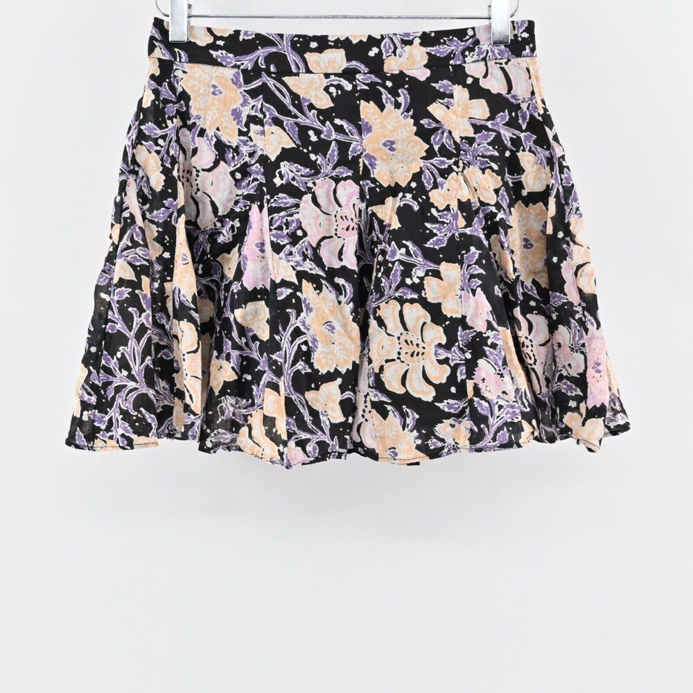 FREE PEOPLE Skirt Sz 4 End of the Island Godet Mini Multicolor Floral Ditzy Boho